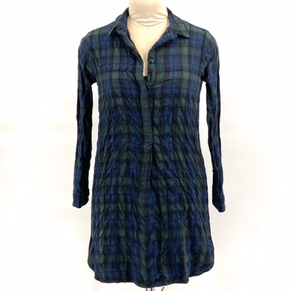 Madewell Multicolor Side Button Flannel Shirtdress - image 3
